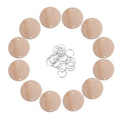 50 Pcs Family Birthday Board Wall Hanging Calendar Wood Circles for Sign Wooden