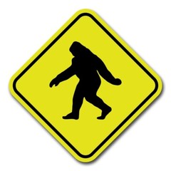 Bigfoot Crossing 8″ Diamond Yellow Aluminum Road Street Trail Sign Gift Decor