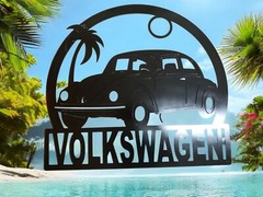 Volkswagen Sign. Metal Plasma Cut