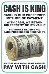 Cash is King Novelty Sign, Retail Store Wall Decor, Small Business Owner Gift