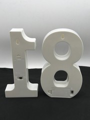 LED Light Up Number 18 Marquee Sign For Birthday Or Anniversary Decoration Batte