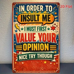 30x20cm Tin Sign Funny Quote Wall Decor