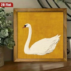 Rustic White Swan Wooden Sign Vintage Farmhouse Decor for Porch Bedroom Cafe