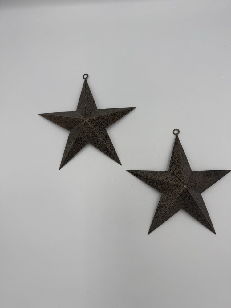 Set of 2 Metal Western Stars 5 inches