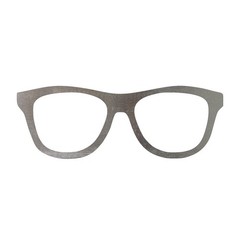 Glasses Steel Cutout Shape, Raw Metal Wall Art and Craft Supply