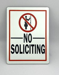 NO SOLICITING / Informative Sign / Aluminum Sign Wall Door 6″ x 8″