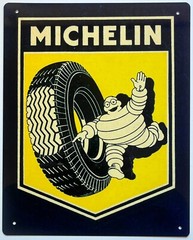 Metal Vintage Style Sign – Michelin Tires Black 10×8 inch [MICH3]