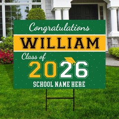 Personalized Graduation Senior Yard Sign Custom Name Photo Class