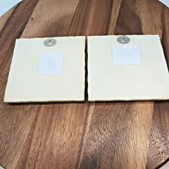C. Winterle Olson 3D Wall Art Plaques Bathroom Scene Set of 2 Vintage Decor
