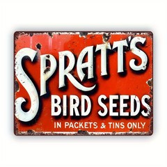Vintage Bird Seed Metal Sign Retro Bird Feeding Decor Garden Birdhouse Farmhouse