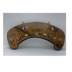 Hand Painted Home Sweet Home Birds & Flowers Wood Plaque 15 Inch cottagecore