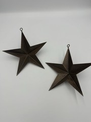 Set of 2 Metal Western Stars 5 inches