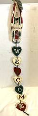 Vintage 36″ Handmade Welcome Sign Wood Christmas Mexico Dated Signed