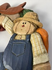 Eddie Walker Harvest Scarecrow Wreath Wall Plaque Midwest Cannon Falls Read Desc