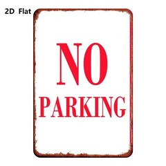 20.32×30.48 cm Metal “NO PARKING” Sign