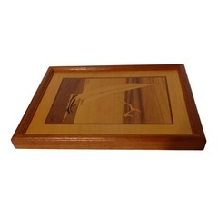 Vtg JEFF NELSON Marquetry Wood Wall Plaque Inlaid Decor Sail Boat Hudson River