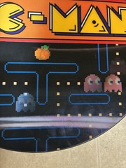 Hobby Lobby PAC-MAN Retro Round Wood Decorative Wall Sign Plaque 18×18″
