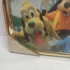 DISNEYLAND 1970s framed picture Mickey Mouse Donald Duck Pluto Goofy 8” X 6”
