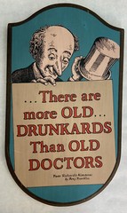 Vintage Poor Richard’s Almanac Benjamin Franklin Wooden Wall Plaque More Doctors