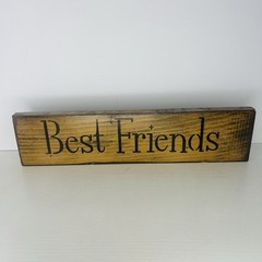 Best Friend Wooden Block Sign Unbranded 14.5inX3.5in Table Home Decor