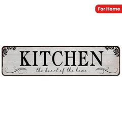 Retro Country Home Phrase Metal Plaque Rustic Farm Kitchen Wall Accent Piece
