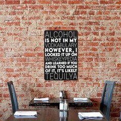 1pc Alcohol Humorous Quote Aluminum Sign 8×12 Inch – Retro Wall Decor for Bar/ H