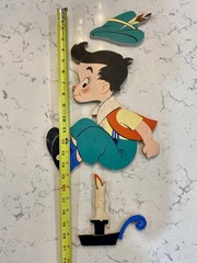 3-PC SET Vtg Walt Disney Character Fairytale Wall Pin-Ups Jack Be Nimble Candle