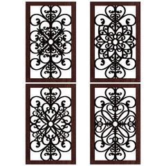 4 Pieces Thicken Rustic Wall Decor Modern Farmhouse Wall Art Decor Wooden Hol…
