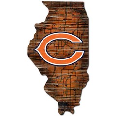 State Logo Cutout – N0728 – Chicago Bears – MDF Wood