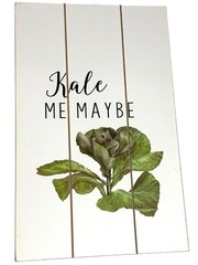 Simply Spring “Kale Me Maybe” Wall Decor Plaque Wood Garden Kitchen Farmhouse