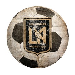 Distressed Soccer Ball – S0911 – Los Angeles Football Club – MDF Wood