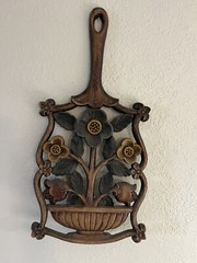 Vintage Syroco Floral Wall Decor- 1960’s MCM Large Wall Hanging 24”x12”