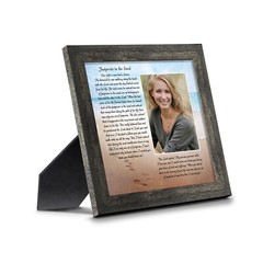 Footprints in the Sand Inspirational Wall Art, Christian Gifts for Women, Beach