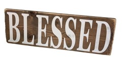 Blessed wooden sign /home decor 16″x6″ Farmhouse Cottagecore