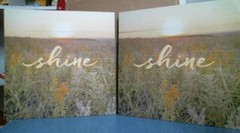 Hallmark “shine” Wooden Sign, 10″ x 10″, Lot of 2, FREE SHIPPING