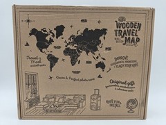 Enjoy The Wood Wooden Travel Map Wall Decor Medium 39″ x 24″ Complete Open Box