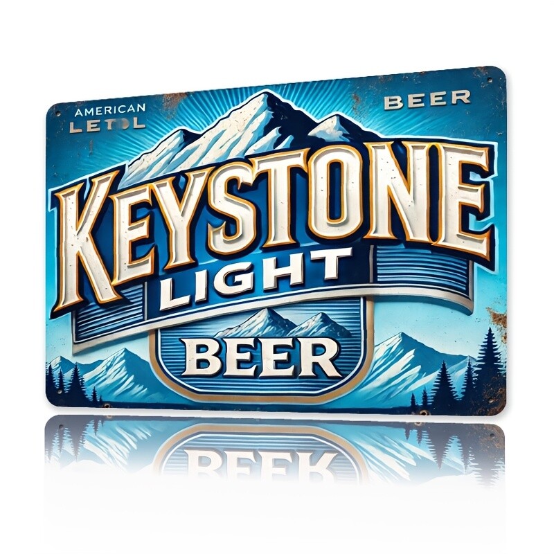 1pc Keystone Light Beer Retro Vintage Aluminum Tin Metal Signs 8×12 Inch – Art D