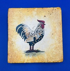 Blue Sky Clayworks Rooster Plaque, 6”X6”