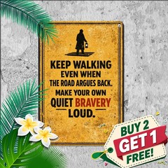 Inspirational Daily Wisdom Tin Sign Retro Humorous Positive Thinking Plaque