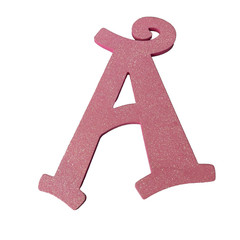Hobby Lobby Decorative Pink Glitter Sparkly Wall Mount, Letter A
