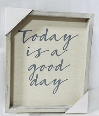TODAY IS A GOOD DAY Canvas Wooden Wall Sign Home Decor New 12×10