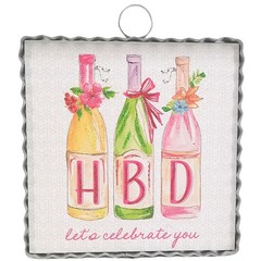 The Round Top Collection Mini “HBD Lets Celebrate” Print 6x6x1