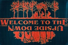 Stranger Things Welcome to the Upside Down Horror TV Series Tin Metal Sign