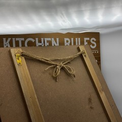 Kitchen Wall Decor Lot 2 Farmhouse Wood Signs & Large Black Decorative Fork Set