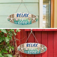 Vintage Metal Beach Plaque with Starfish and Seahorse