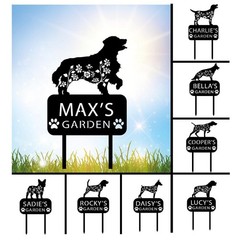 Custom Dog Garden Metal Stake, Every Dog Breed Decor, Pet Loss Sign