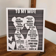 Mothers Day to My Wife Plaque | Valentines Romantic Gifts for Wife from Husba…
