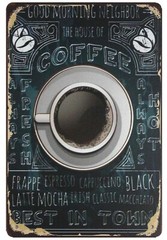 Ciffee Best in Town Kitchen Cottage Farm metal sign office designs
