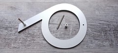 House Address Number,Aluminum Plastic Composite Number, 3″ Silver Mailbox Number