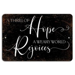 Rustic Hope Sign BanginPrints Aluminum 8×12 Horizontal Inspirational